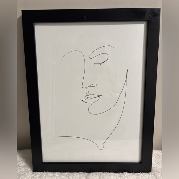Memory of Her I" by Grace Popp. minimalist piece with a black frame 14x18 - Picture 1 of 5